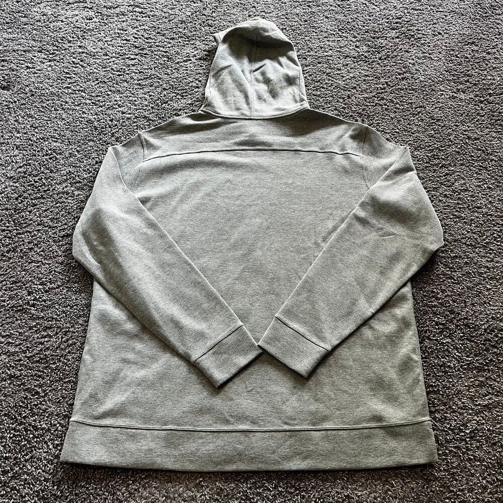 Public Rec Waffle Knit Hoodie Sweatshirt Pullover Heather Grey Mens XL - Picture 3 of 6